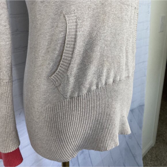 ⭐ 3/$15 Vintage Y2K Ashley Medium Tan Pink Hooded Sweatshirt With Pouch Pocket - Picture 4 of 8